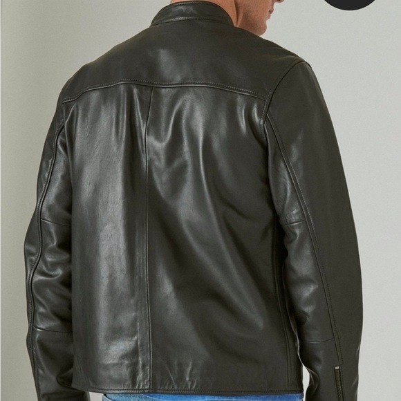 NWOT Size Small Lucky Brand Men’s Clean Leather Bonneville Jacket - Picture 3 of 6